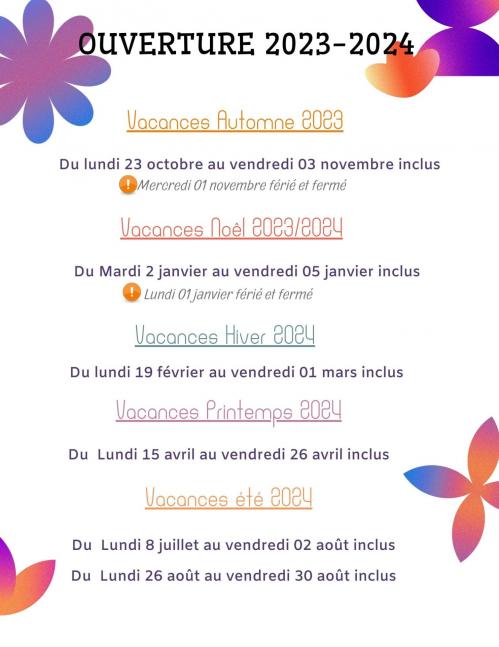 dates vacances 2023-2024